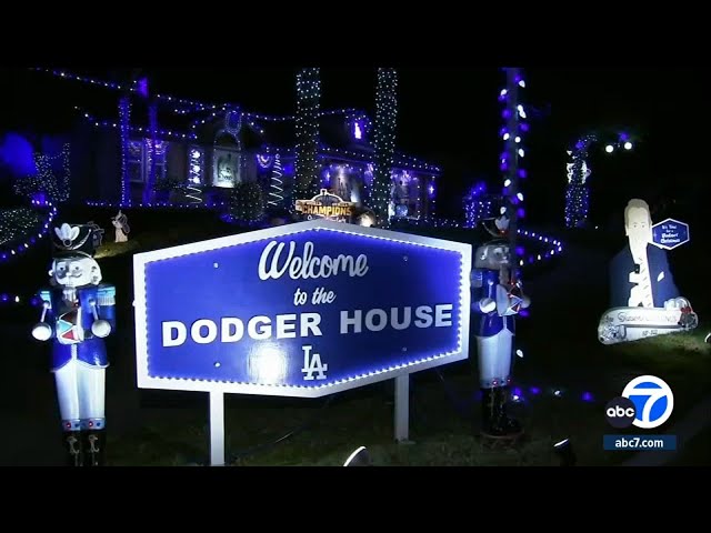 Dodger fan in Upland goes all-out decorating home in homage to team