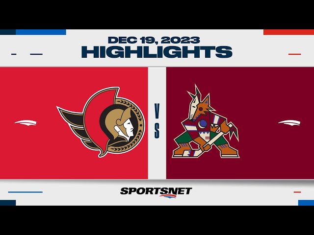 NHL Highlights | Senators vs. Coyotes - December 19, 2023