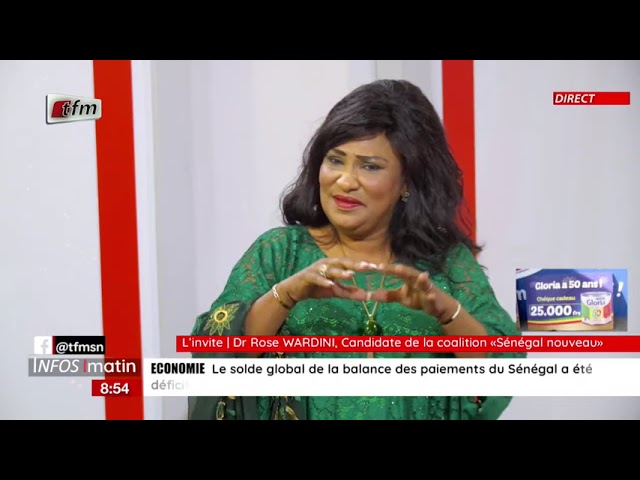 L'invité de la RFM : Dr Rose Wardini, candidate de la coalition "Sénégal nouveau"