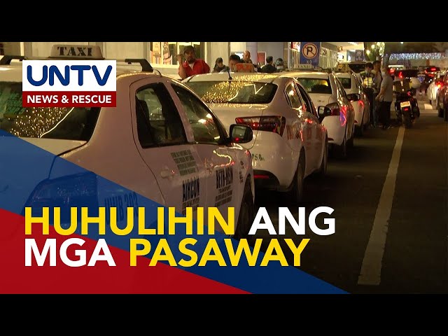 LTO, nag-inspeksyon sa taxi bay sa isang mall vs pasaway at nangongontratang drivers