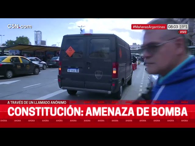 AMENAZA de BOMBA en la ESTACIÓN CONTITUCIÓN: EL ESCUADRÓN ANTIBOMBAS TRABAJA en la ZONA