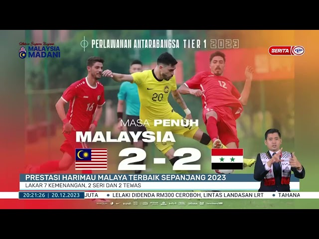 20 DISEMBER- BERITA PERDANA- PRESTASI HARIMAU MALAYA TERBAIK- LAKAR 7 KEMENANGAN, 2 SERI & 2 TEW