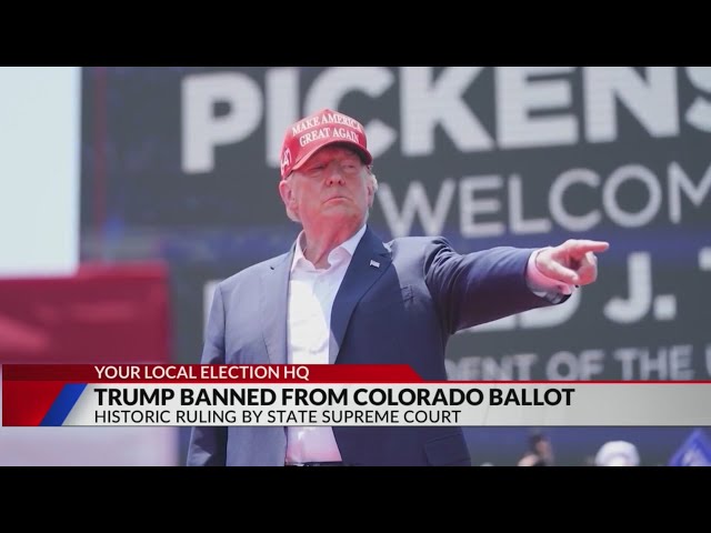 Trump banned from Colorado ballot in historic ruling