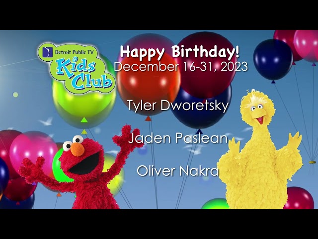 December 16-31, 2023 Birthday Buddies  PBS Kids