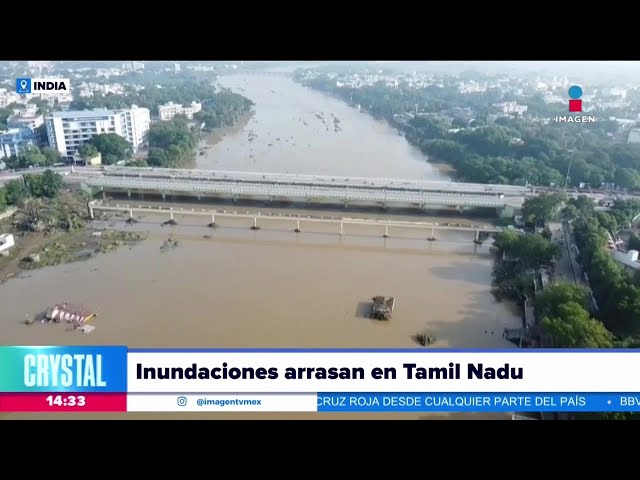 Inundaciones arrasan con el Sur de la India