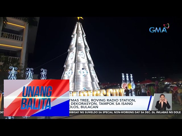 Higanteng Christmas tree, roving radio station, at makukulay na dekorasyon, tampok sa isang... | UB