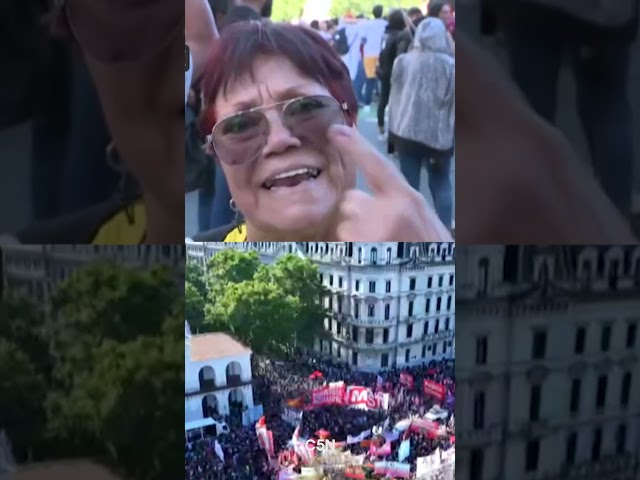 El ENOJO de una JUBILADA con PATRICIA BULLRICH en plena MARCHA del 20D