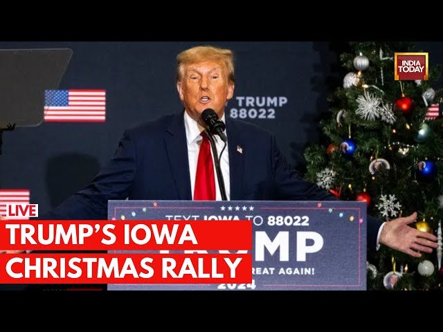 Trump Speech Live | Trump Defends 'Poisoning Blood' Comment At Iowa Rally | Trump Iowa Spe