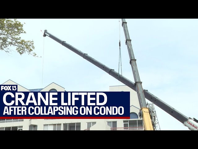 Crews remove collapsed crane from Pinellas County condo building