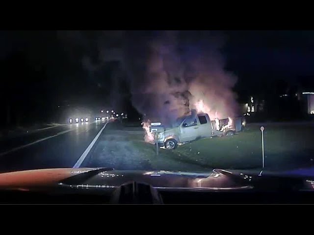 Fraser police officer saves woman from burning vehicle