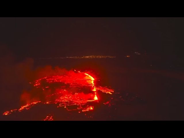 Lost hiker rescued near volcano erupting in Iceland