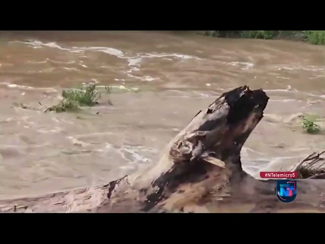 Labores de construcción de canal afectadas por lluvias