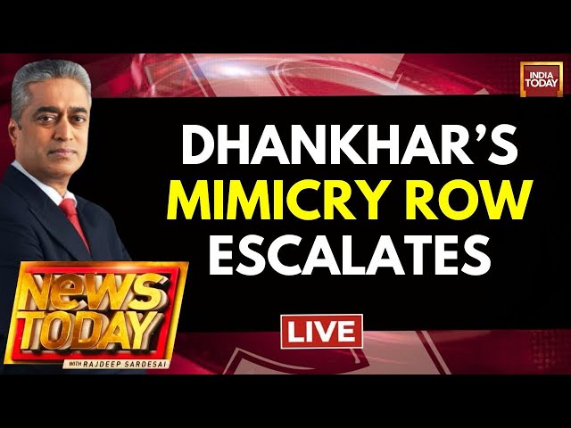 News Today With Rajdeep Sardesai LIVE: VP Dhankhar's Mimicry Issue Blown Up? | Parliament News 