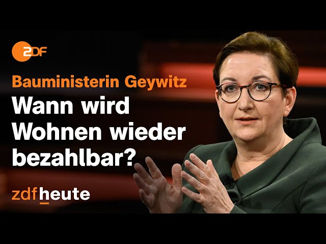 Geywitz: Wohnungsbedarf höher als angenommen| Markus Lanz vom 20. Dezember 2023