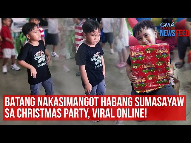 Batang nakasimangot habang sumasayaw sa Christmas party, viral online! | GMA Integrated Newsfeed