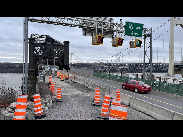 Poursuite des travaux sur le pont de Québec