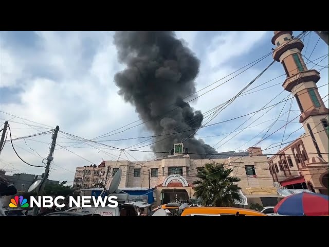 Airstrike on Rafah, Gaza, caught on camera by Sky News team