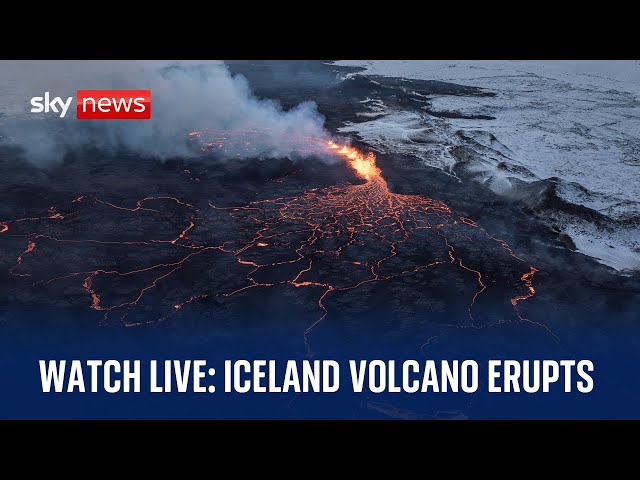 Watch Iceland volcano eruption live: Engineers work to divert lava flow away from power plant