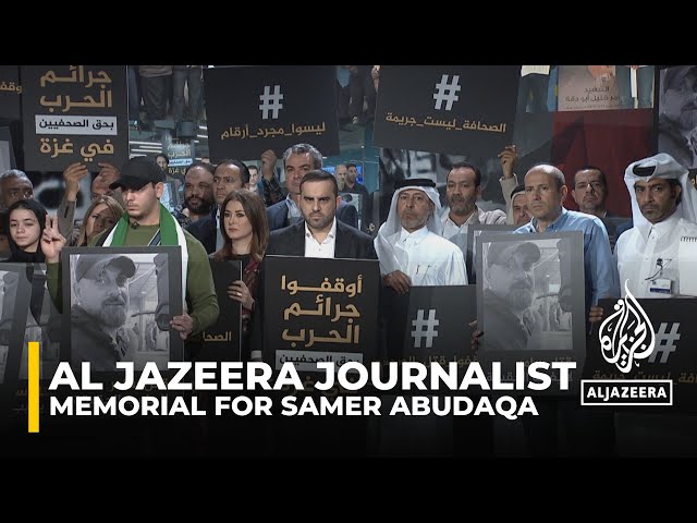 Al Jazeera holds memorial for Samer Abudaqa