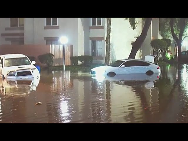 Homes and streets flooded after heavy rainfall in Port Hueneme