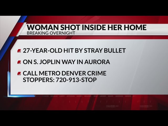 Woman shot inside home by stray bullet