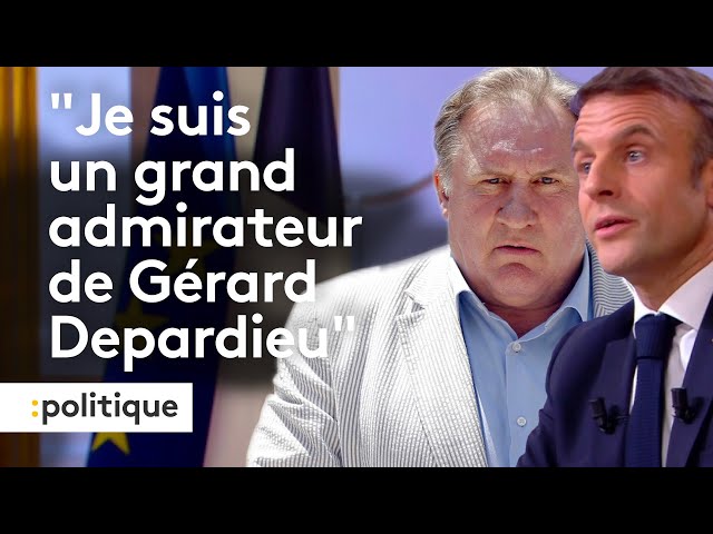 Emmanuel Macron dénonce une "chasse à l'homme" contre Gérard Depardieu