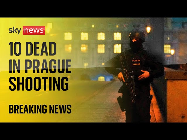 Watch live: Police respond after 10 people killed by gunman in Prague shooting