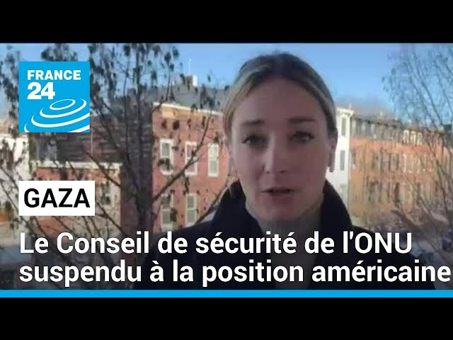 Gaza : le Conseil de sécurité de l'ONU suspendu à la position américaine • FRANCE 24