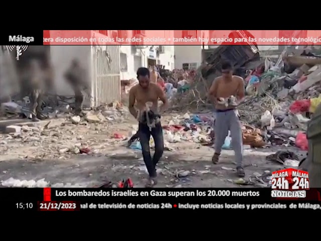 Noticia - Los bombaredos israelíes en Gaza superan los 20.000 muertos