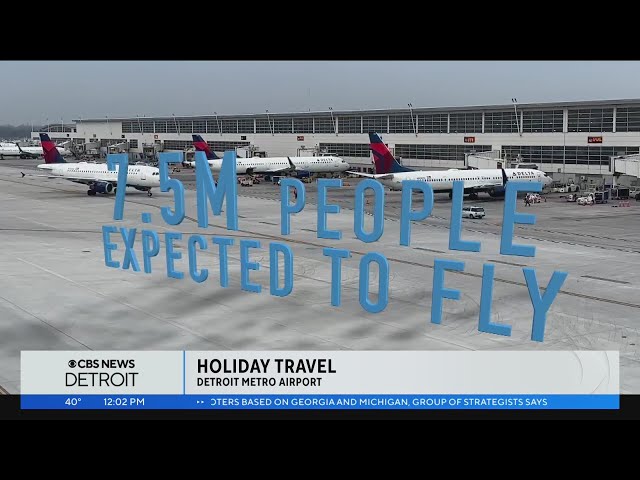 Detroit Metro Airport sees one of its busiest days as holiday travel rush begins