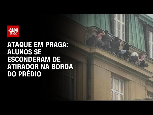 Ataque em Praga: alunos se esconderam de atirador na borda do prédio | BRASIL MEIO-DIA