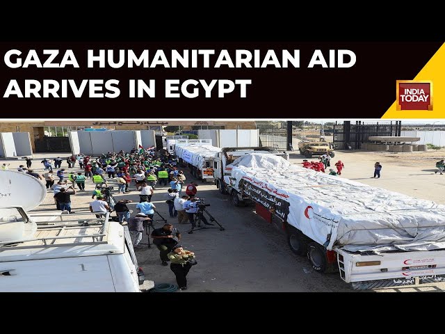 Humanitarian Aid Arrives For Gaza At Egypt's Al Arysh Airport | Israel Hamas War | India Today 