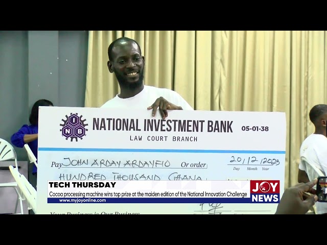 Cocoa processing machine wins top prize at the maiden edition of the Nat'l Innovation Challenge