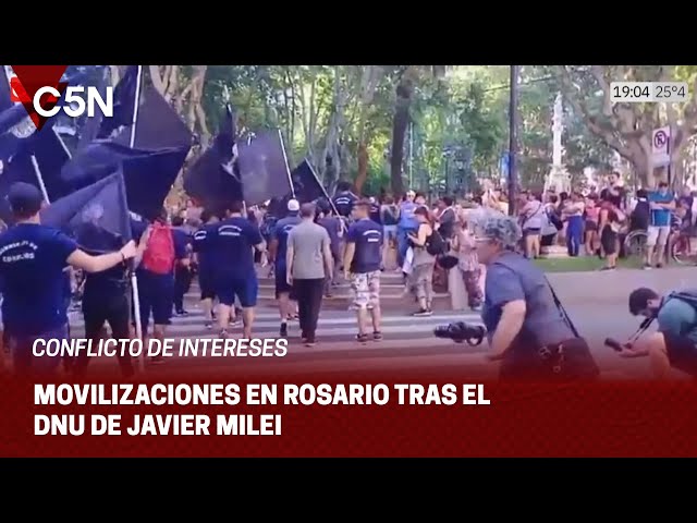 MOVILIZACIONES en ROSARIO contra MILEI