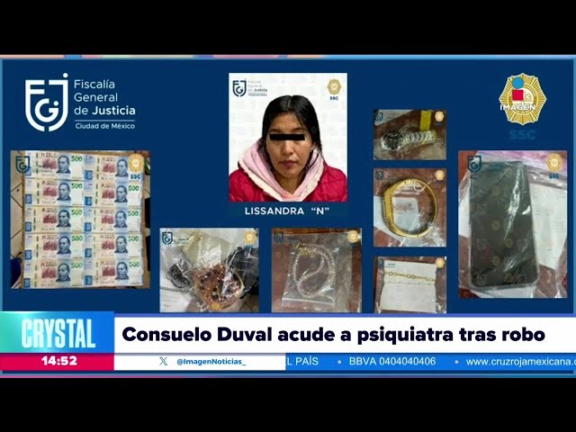 Consuelo Duval confiesa que acude al psiquiatra tras el robo de su casa