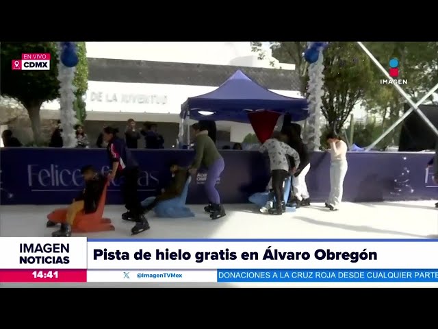 Asiste a la pista de hielo que se encuentra en Álvaro Obregón