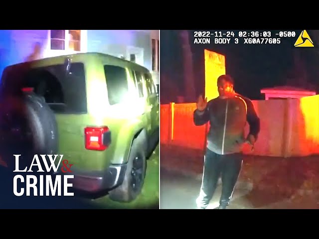 Bodycam: Drunk Man Destroys His Jeep After Crashing Into a House