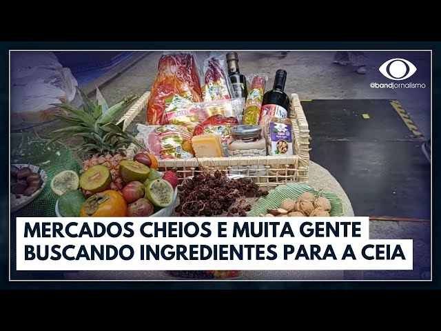 Correria nos mercados para a compra dos produtos da ceia de Natal | Jornal da Band