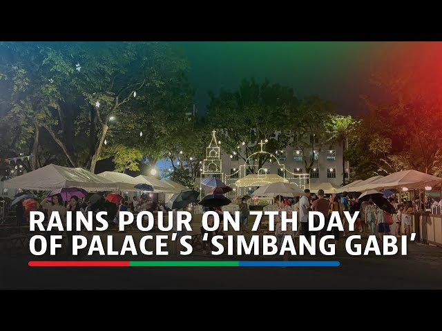 Rains pour on 7th day of Simbang Gabi at the Palace