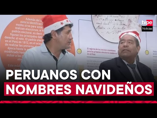 Miles de peruanos llevan nombres alusivos a la navidad