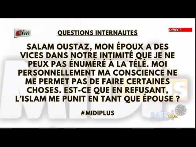 Questions 1: Mon époux a des vices dans notre intimité que je ne peux pas énuméré à la télé. Moi....