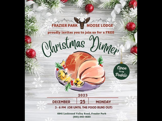 Moose Lodge serving up Christmas dinner