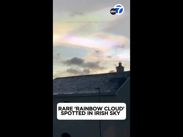 Rare 'rainbow cloud' spotted in Irish sky
