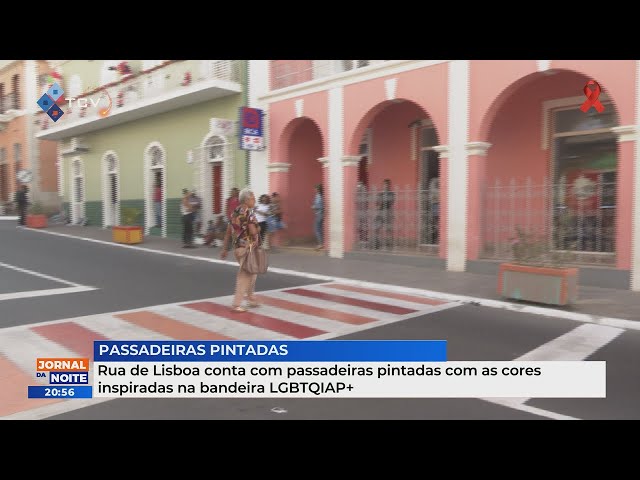 Rua de Lisboa conta com passadeiras pintadas com as cores inspiradas na bandeira LGBTQIAP+