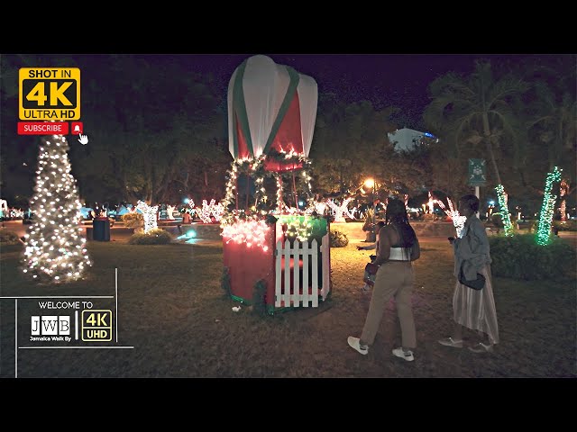 ✔️BEAUTIFUL Christmas Decorations at Emancipation Park In Kingston Jamaica 4k 2023