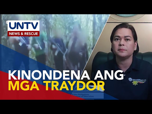 VP Sara Duterte, kinondena ang pagiging traydor ng CPP-NPA kasunod ng pagkasawi ng sundalo