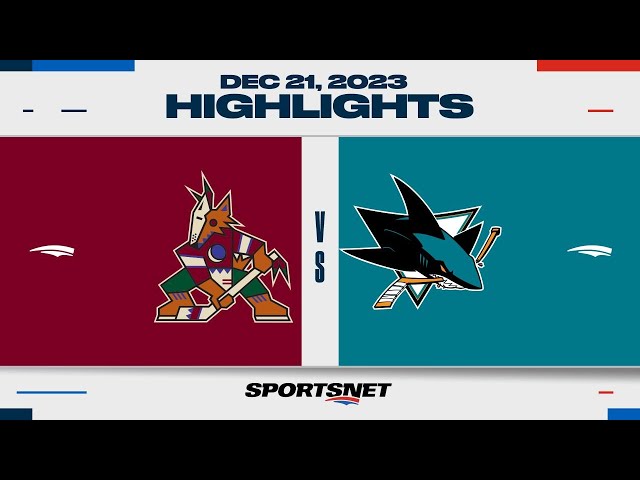 NHL Highlights | Coyotes vs. Sharks - December 21, 2023