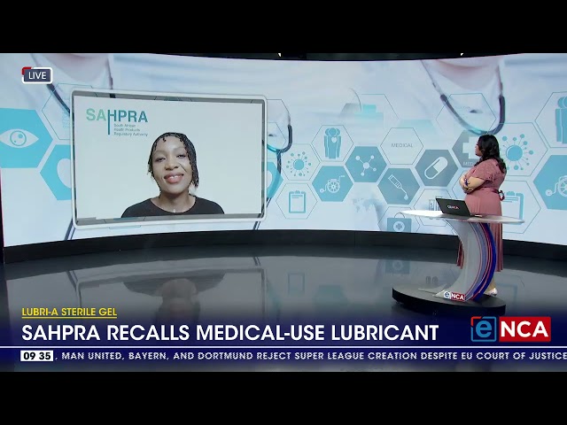 SAHPRA recalls medical use lubricant