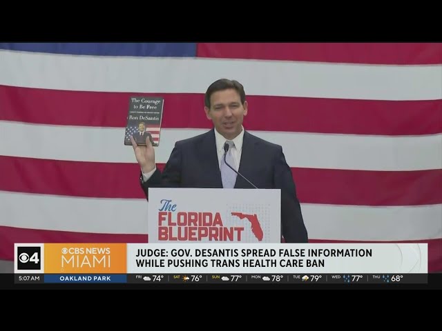 Gov. DeSantis spread false information when pushing trans health care bans, judge said