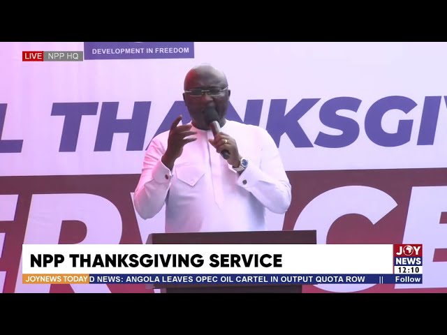 NPP Thanksgiving Service: This year has been an eventful year for the NPP - Dr. Bawumia